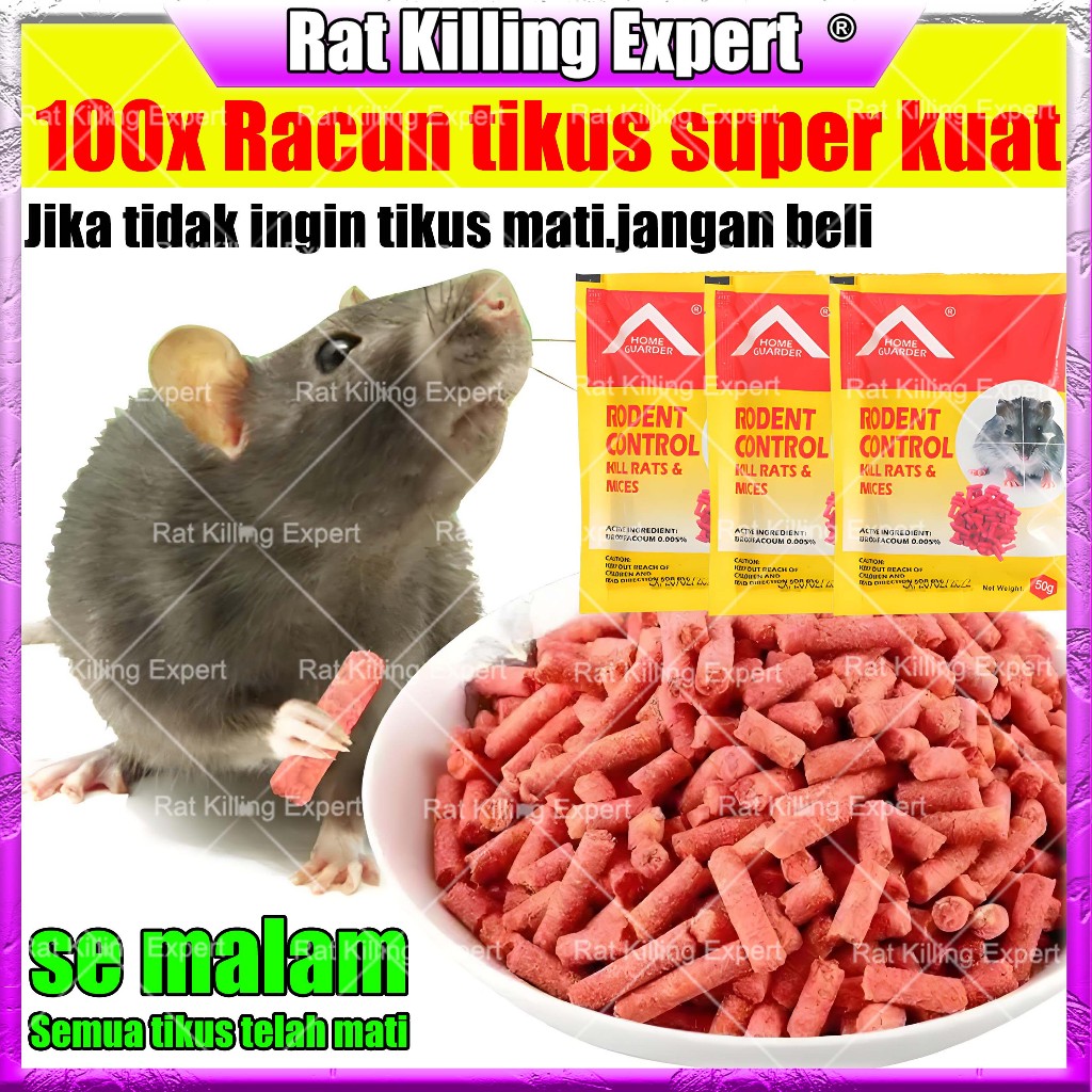 [Ship within 12 hours] ubat tikus 50g rat poison kill 100% racun tikus ...