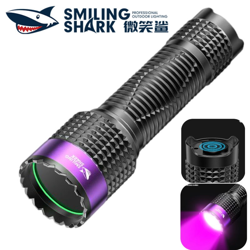 SMILING SHARK SD7157 UV Light LED Purple Light Torch Light Type-c ...