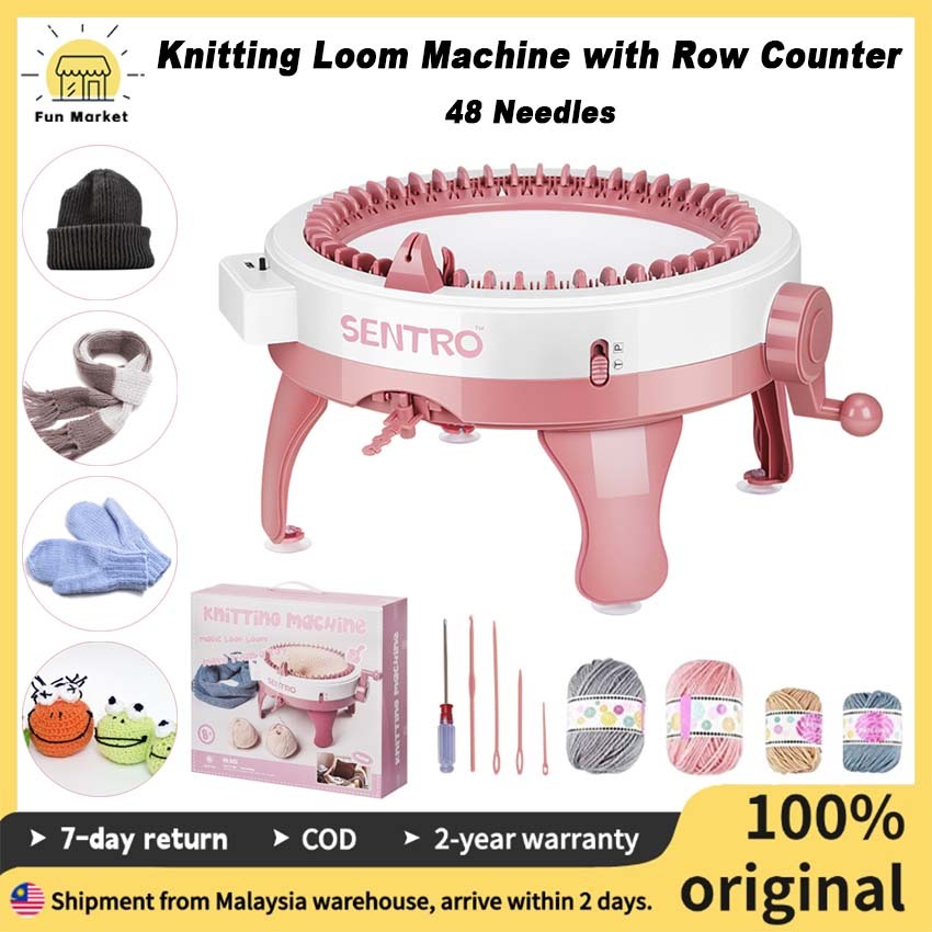 【Local delivery】48 Needles Knitting Machine, Knitting Loom Machine with ...