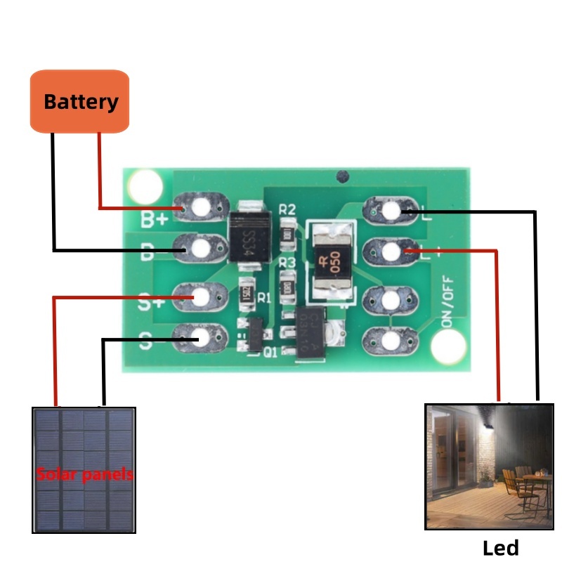 Automatic Solar Panel Battery Charger Board Night Light LED Lamp ...