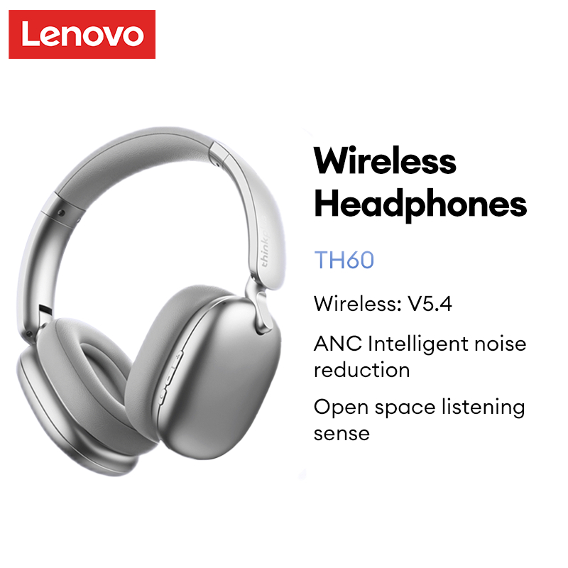 Lenovo TH60 Bluetooth Headphones ANC Active Noise Reduction Up to 28H ...