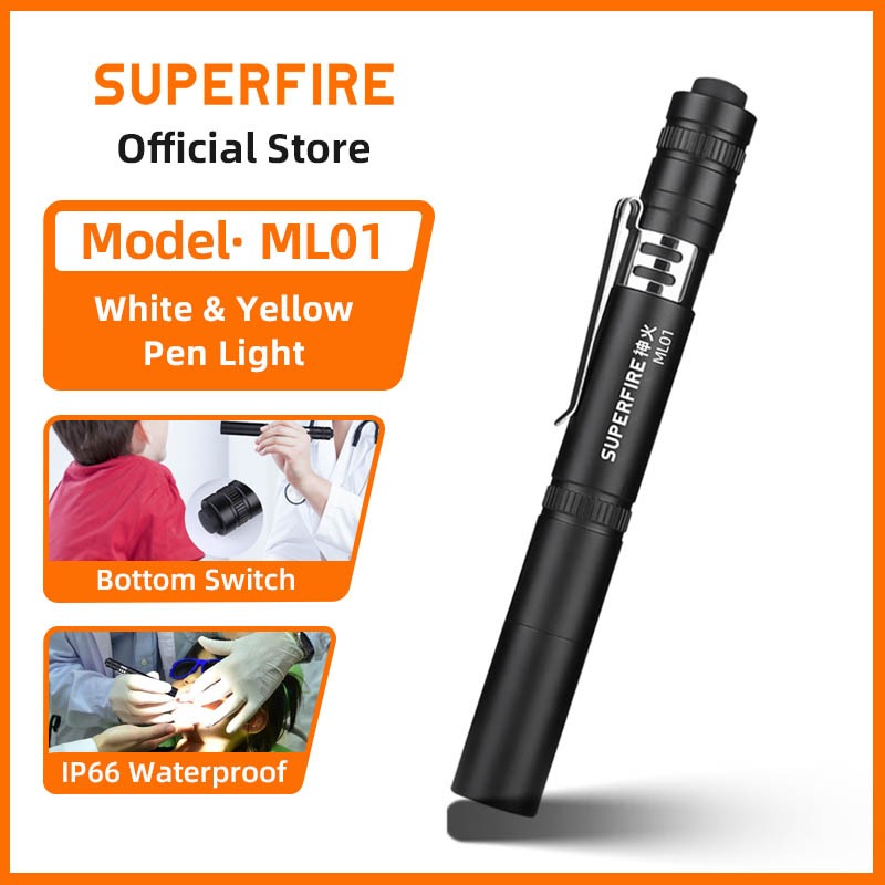 SUPERFIRE ML01 2W Mini Handy LED Flashlight Hospital Dental Light Oral ...