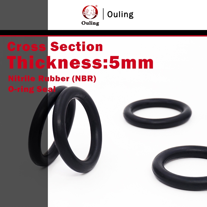 Ouling CS5mm O-Ring ID8-240 OD18-250mm Black Sealing Ring Nitrile ...