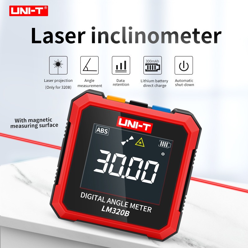 UNI-T LM320A/LM320B Digital Angle Meter Digital Display Inclinometer ...