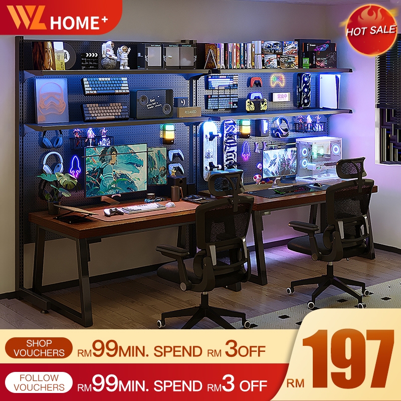 Metal Storage Rack Gaming Room Setup Accessories Adjustable Book Shelf ...