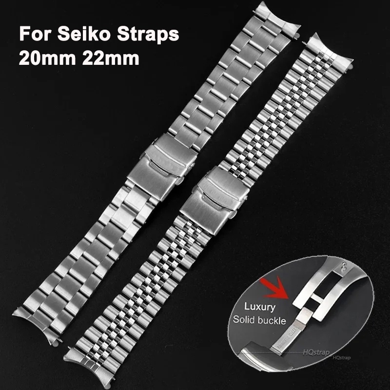 Für Seiko SKX007 009 Gebogen Rostfrei Armband Ersatz Betrachten Band 20mm/ 22mm