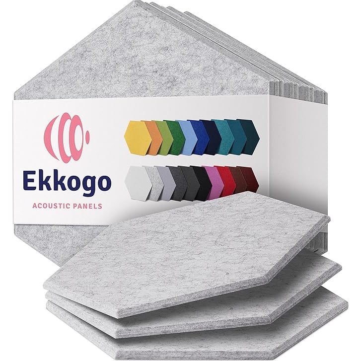 Hexagon Self-Adhesive Soundproof Sponge Wall Mount Sound Absorption ...