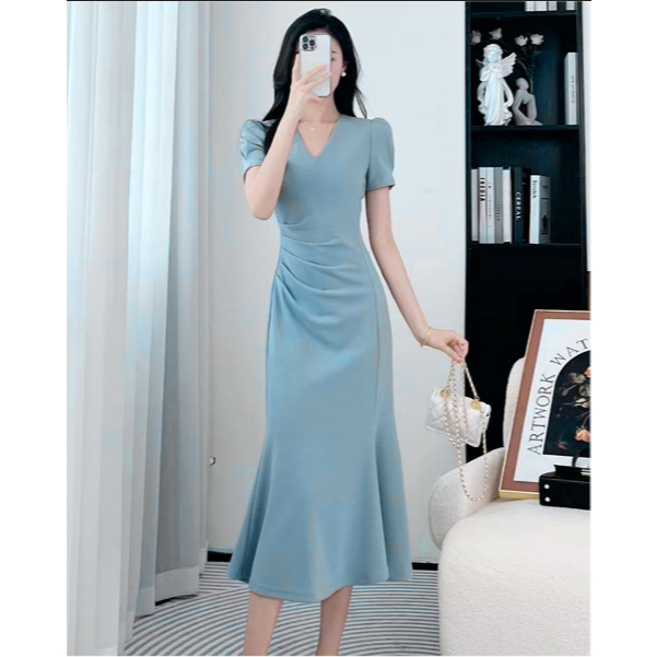 princess polly baby blue dress Traditional Chinese Wedding Dress Red Embroidered Qipao