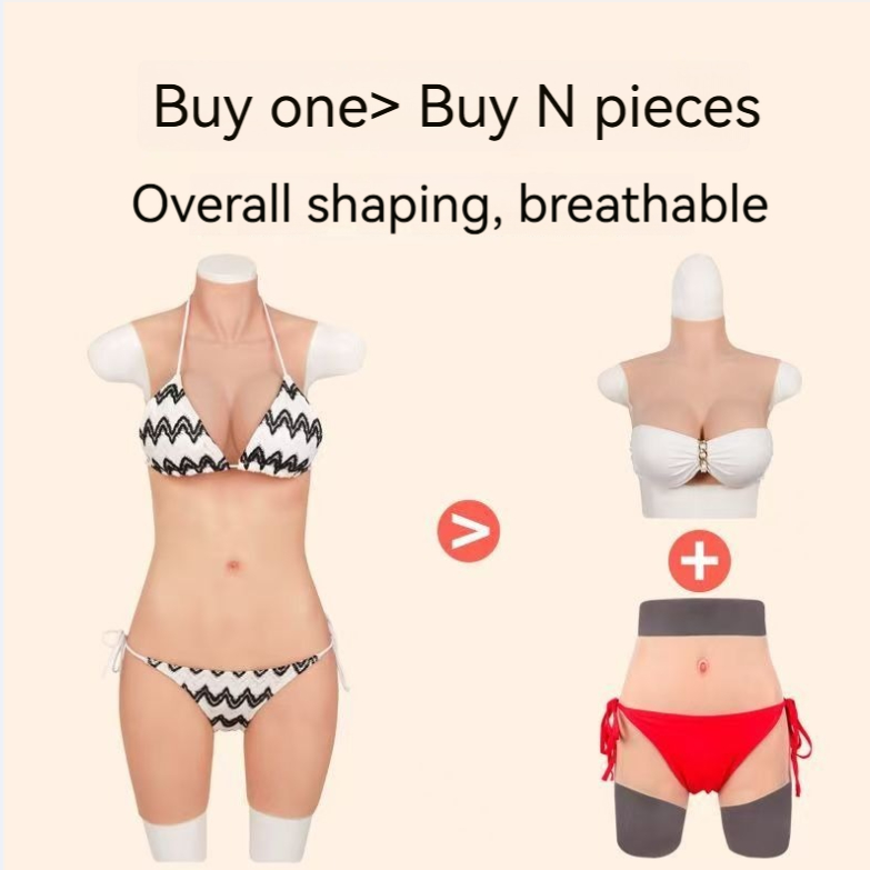 Pseudo Mother cd Cross Dressing Suit Fake Tits Three Point Jumpsuit