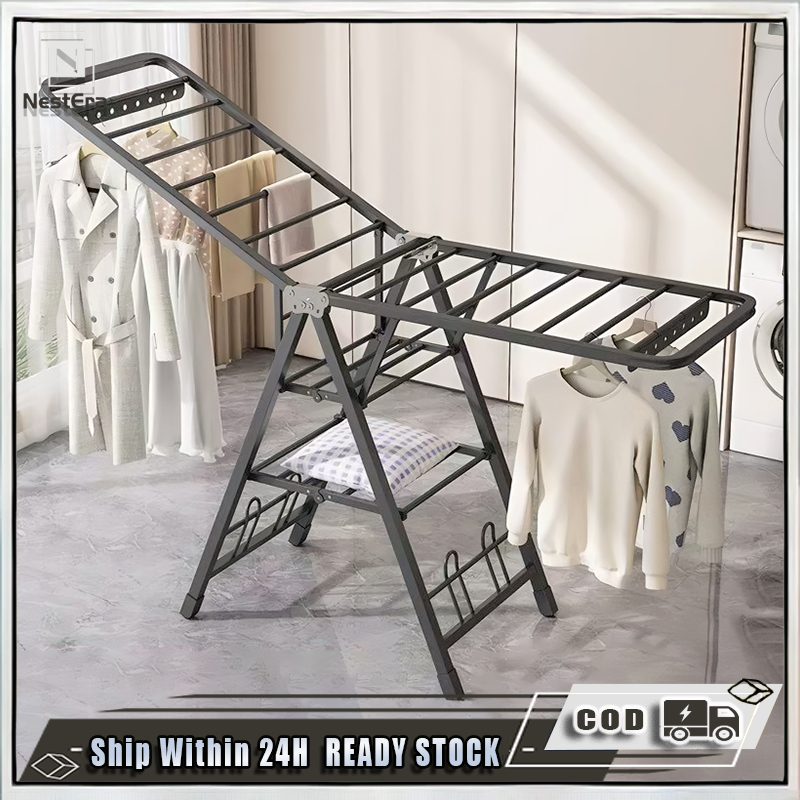 Foldable Clothes Drying Rack Indoor Ampaian Baju Clothes Rack Outdoor ...