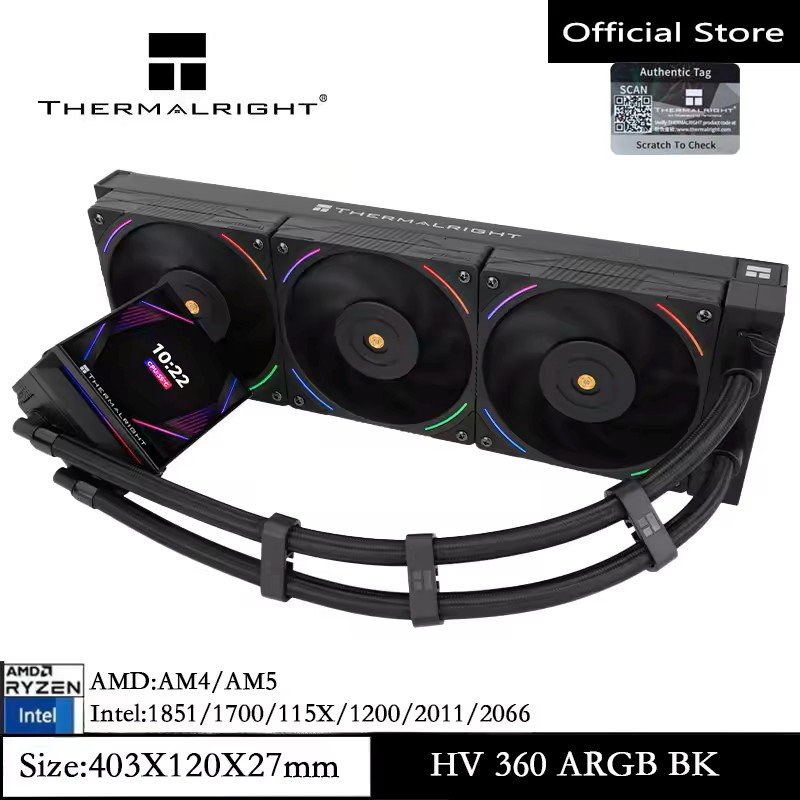 Thermalright Hyper Vision 360 ARGB water cooling radiator 3.95-inch ...
