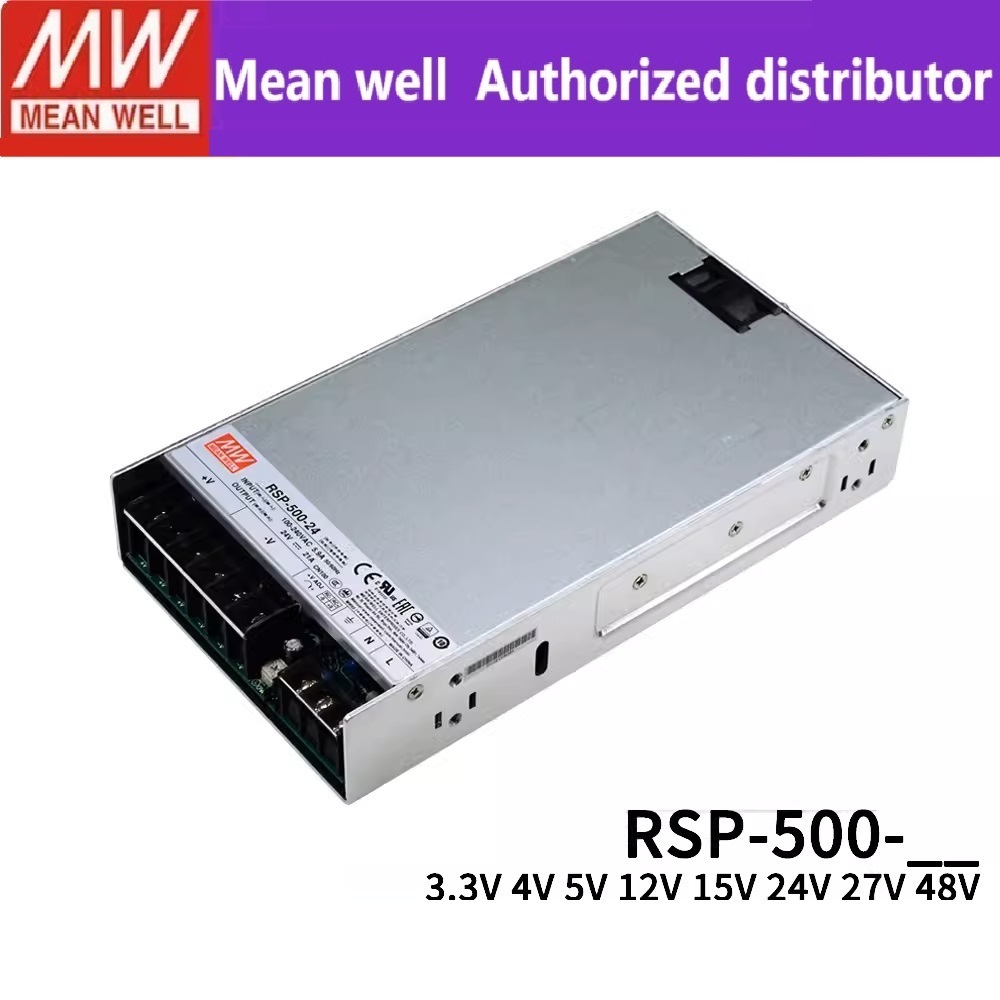 Original MEAN WELL RSP-500-24V/48V/12V/27V Switching power supply Thin ...