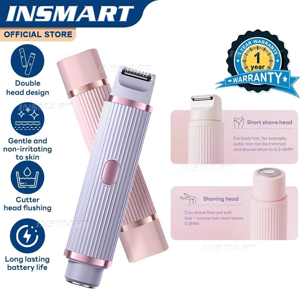 INSMART 2 in 1 Electric Shaver Portable Electric Epilator Men Women ...