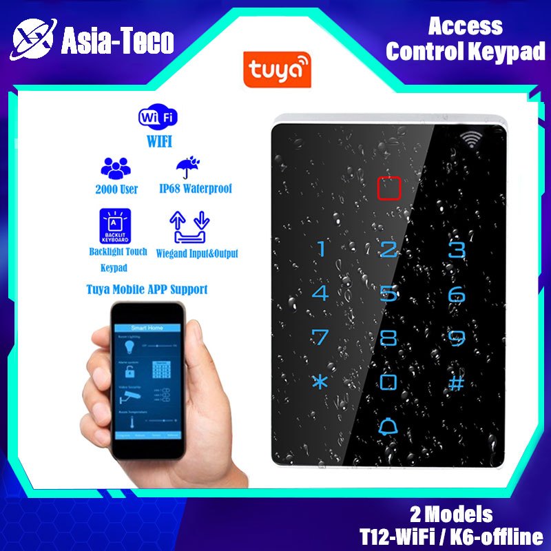 Tuya App Backlight Touch 125khz RFID Card Access Control Keypad WG 26 ...