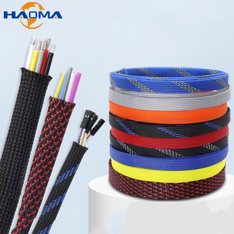 1Meter Braided Cable Sleeve 12mm 14mm 16mm 20mm 25mm 30mm PET ...