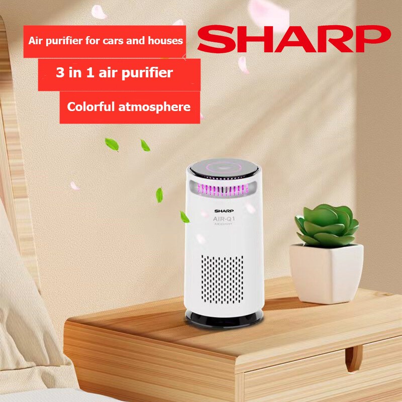 SHARP Air Purifier Mini Air Purifier USB Rechargeable Portable Car Air ...
