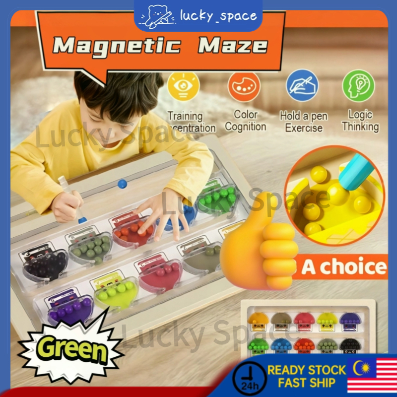 Magnetic Maze Toys For Kids Boy Girl Matching Color Number Sorting Maze ...