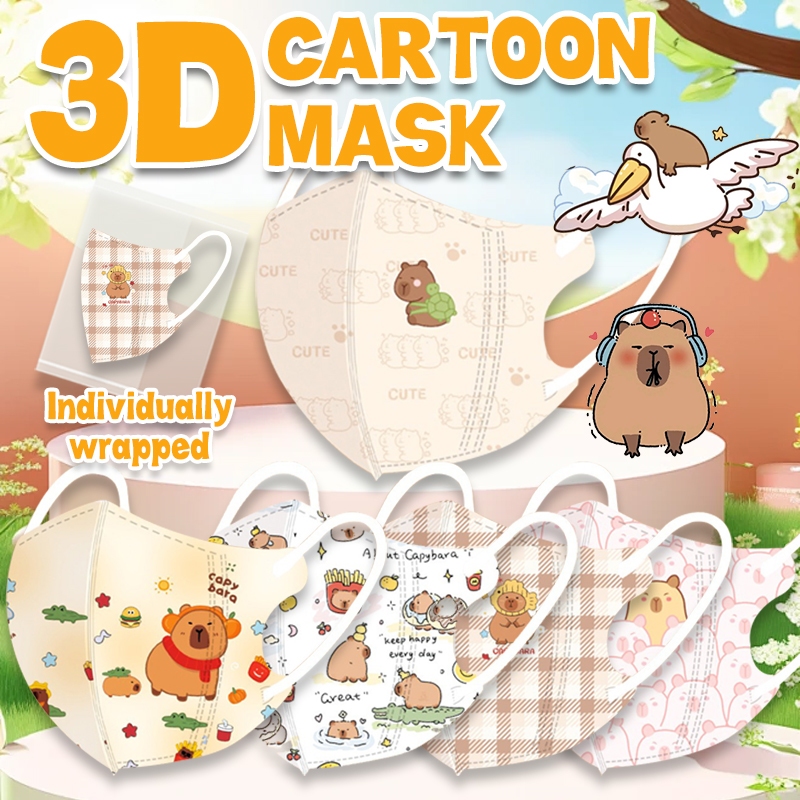 3D three-dimensional kids mask four-layer disposable water dolphin Kapi ...