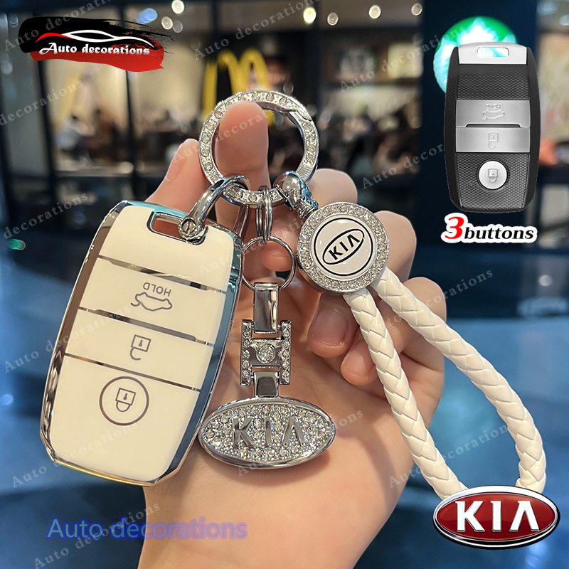 KIA rio picanto K3 key cover silver edge kia setos soluto cerato 2014 ...