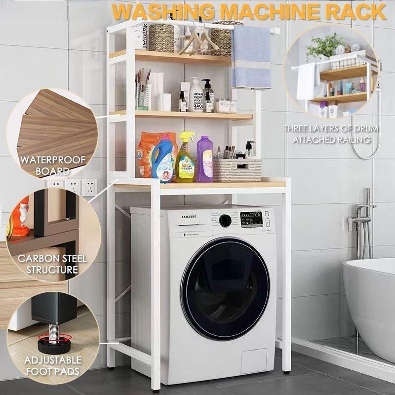 3-Tier Storage Rack for Drum Washing Machine, Clamshell Design | Shopee ...