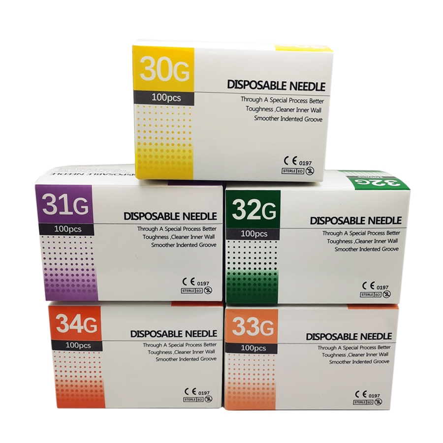 100Pcs Disposable Small Needle 30G 31G 32G 33G 34G Medical Small Needle ...