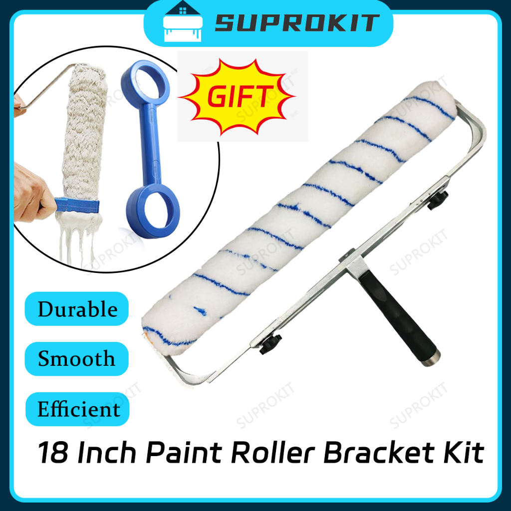 5pc 18 Inch Paint Roller Kit 18 Inch Paint Roller 18 Paint Roller Tray Microfiber Paint Roller Sleeves Pack Of 3 G 601099598877434
