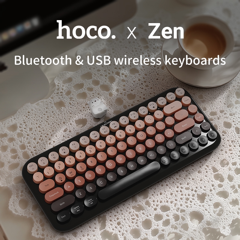 HOCO Zen Bluetooth & USB Wireless Keyboards Dual Mode Connection