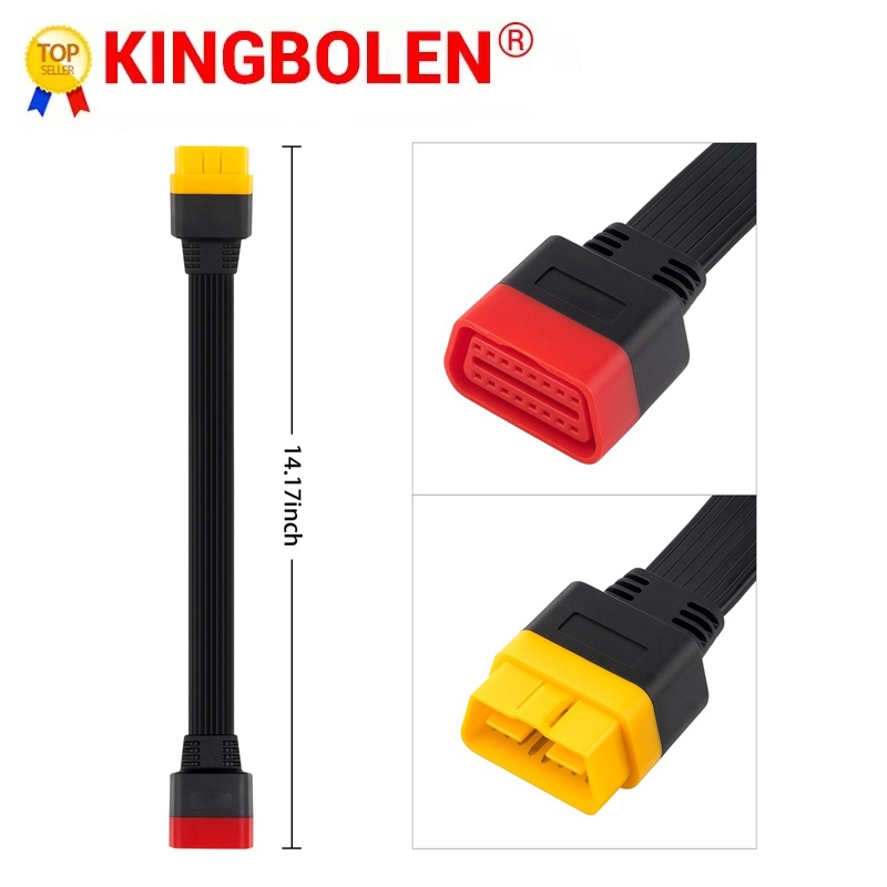 KINGBOLEN 16 Pin Male To Female OBD2 Extension Cable (0.36m) | Shopee ...