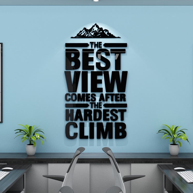 English Inspirational Slogan Sticker Company Office Wall Decoration ...