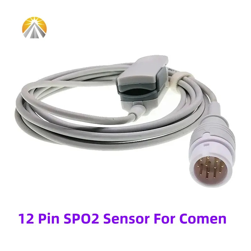 New 12 Pin Reusable SpO2 Sensor Used For Comen Star8000E C30 C50 Adult ...