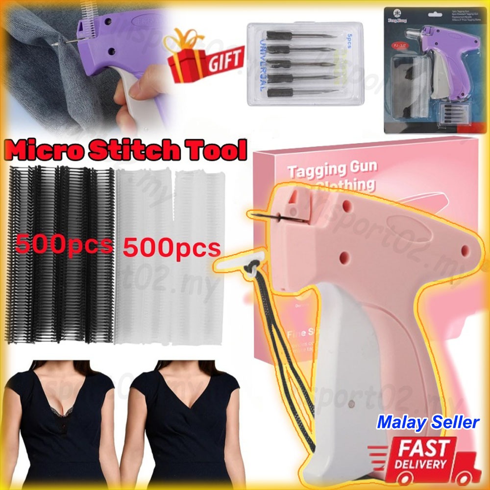 🔥6 Needles+1000pcs Pins🔥 Manual Quick Clothing Fixer Repair Garment ...