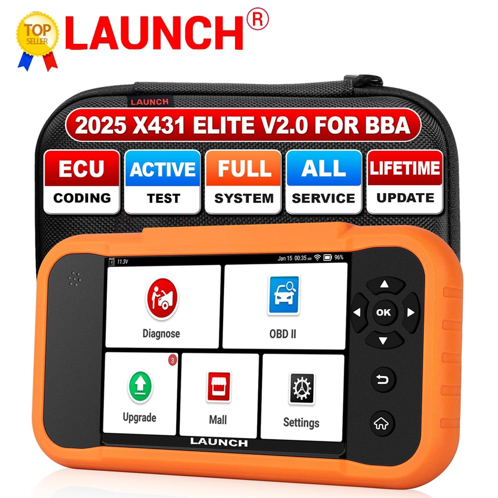 LAUNCH X431 Full System Creader Elite 2.0 BBA Bi-Directional OBD2 ...