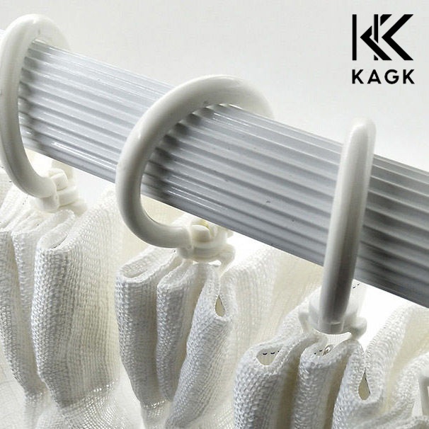 KAGK Curtain Rod Ring Hook Hanging Optional Shower Pole Plastic Eyelet ...