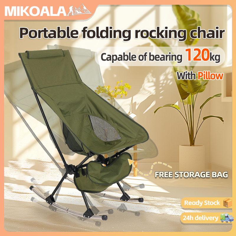 Foldable Rocking Chair Leisure Rocking Chair Kerusi Bulan Lipat Rocking ...