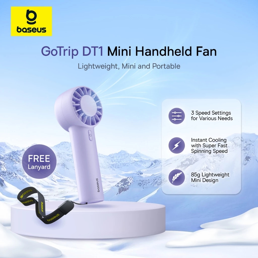 Baseus GoTrip DT1 Mini Turbine Handheld Fan 89g Lightweight Mini 5 ...