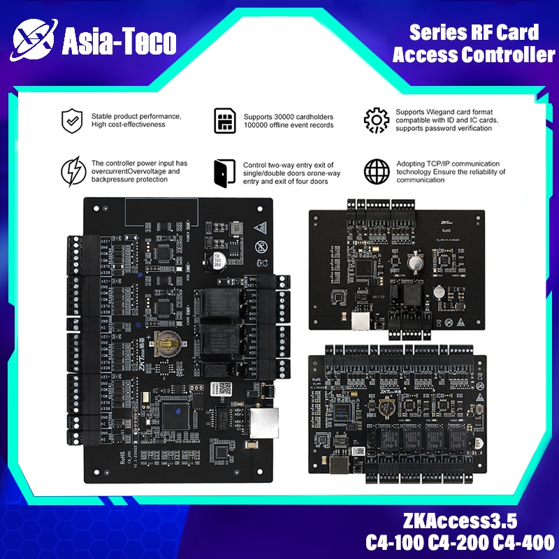 4 Door Access Control System Access Controller Panel With TCP/IP C3 400 ...
