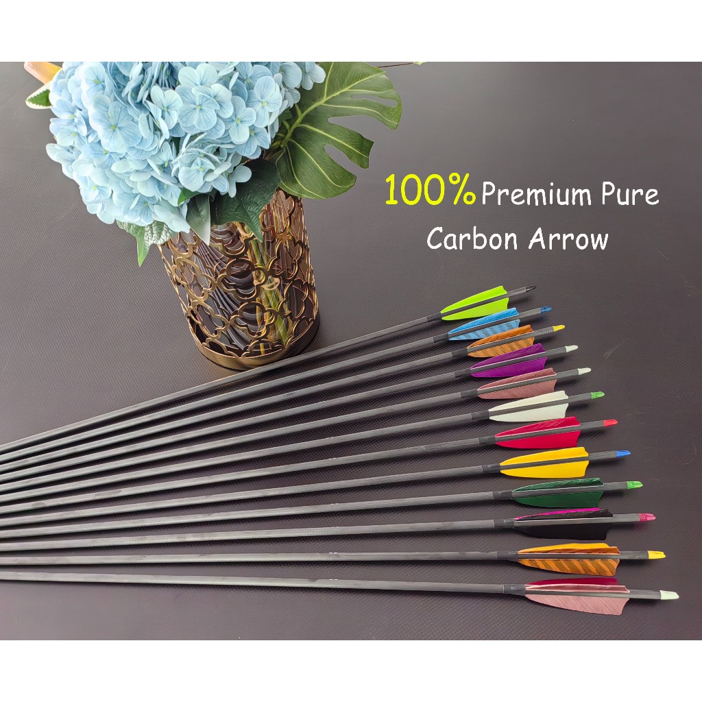 30 Inch Archery Pure Carbon Arrow Shafts Spine 400 Shaft Tub | Meses sin interés