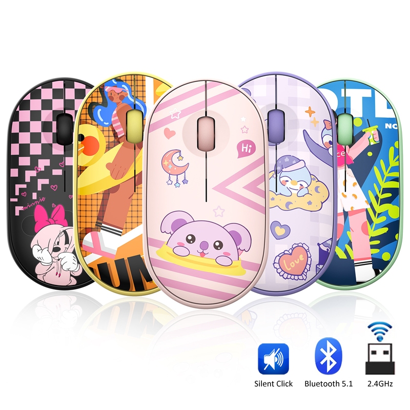 Bluetooth Wireless Mouse Slim Silent Mouse Mice for PC/Laptop/Phone ...