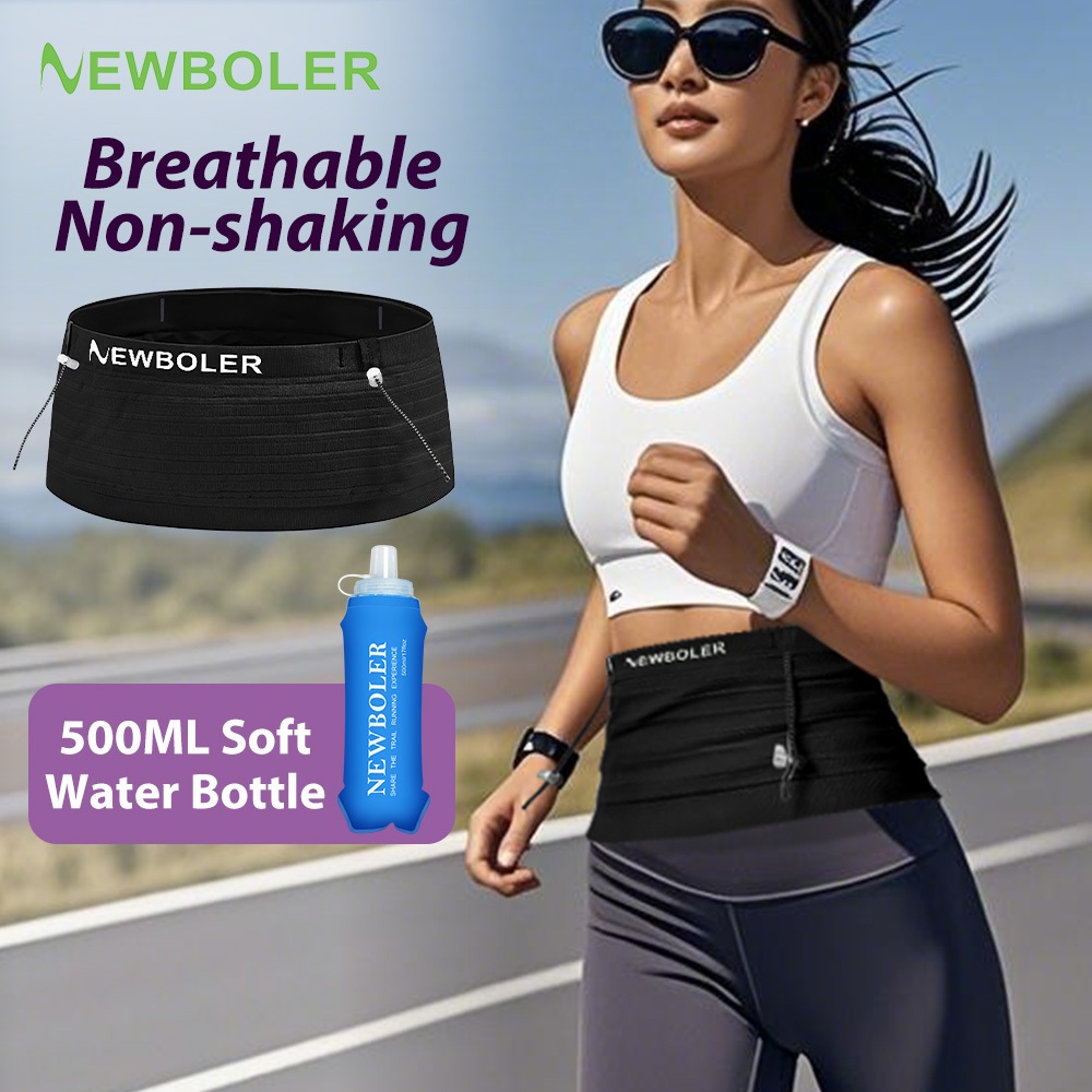 [MY Delivery] NEWBOLER Outdoor Running Belt Bag With 300ml/500ml Soft ...