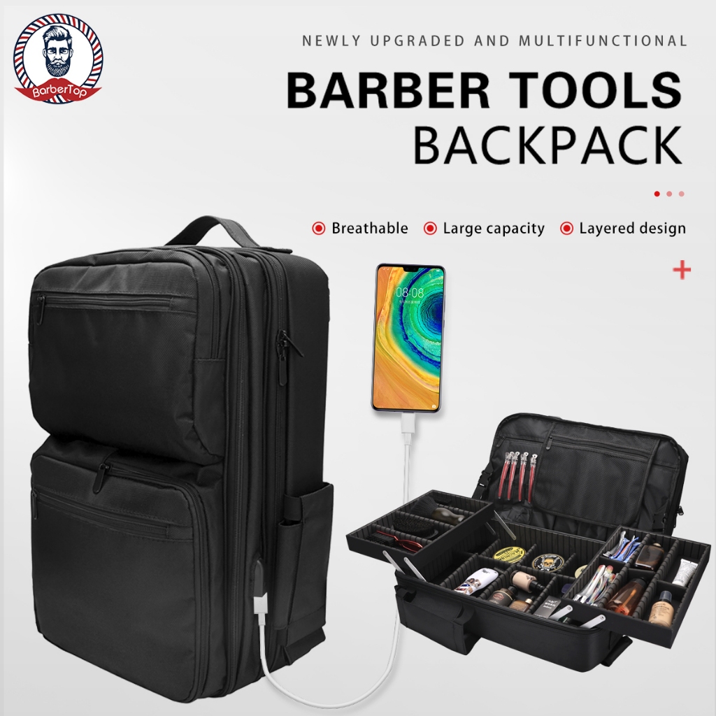 Spot#Hairdresser Backpack Haircut Tool Portable Backpack Hair Dryer ...