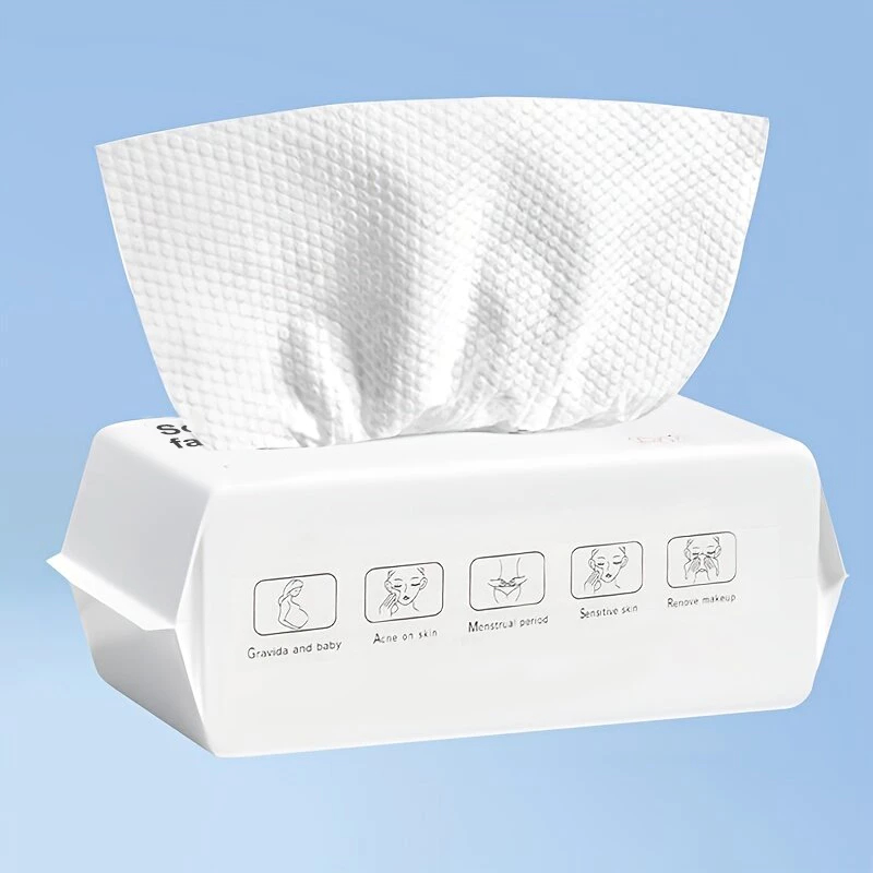 Face Towel Disposable Cot ton Tissue Makeup Wipes Facial Cleanser Wash ...