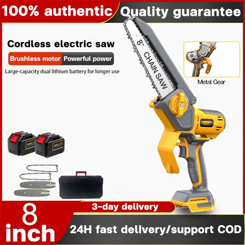 8 inch cordless chainsaw mini handheld lithium chainsaw rechargeable