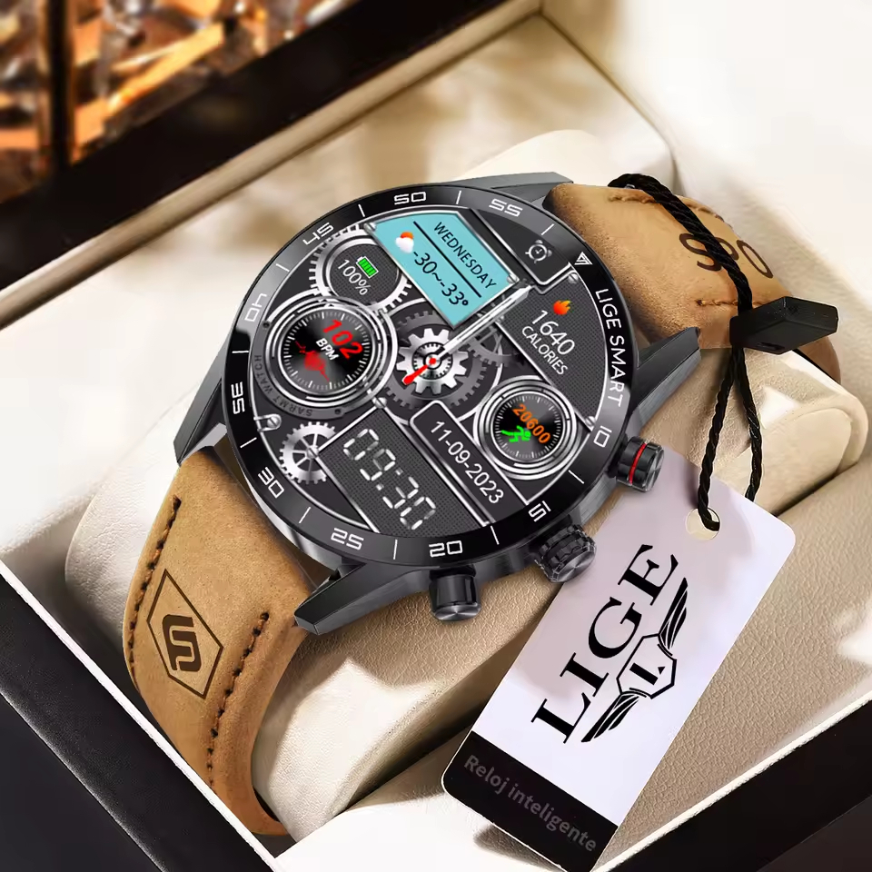 BENYAR SMART - Smartwatch voor heren met 1000 mAh lange accuduur, 1,85