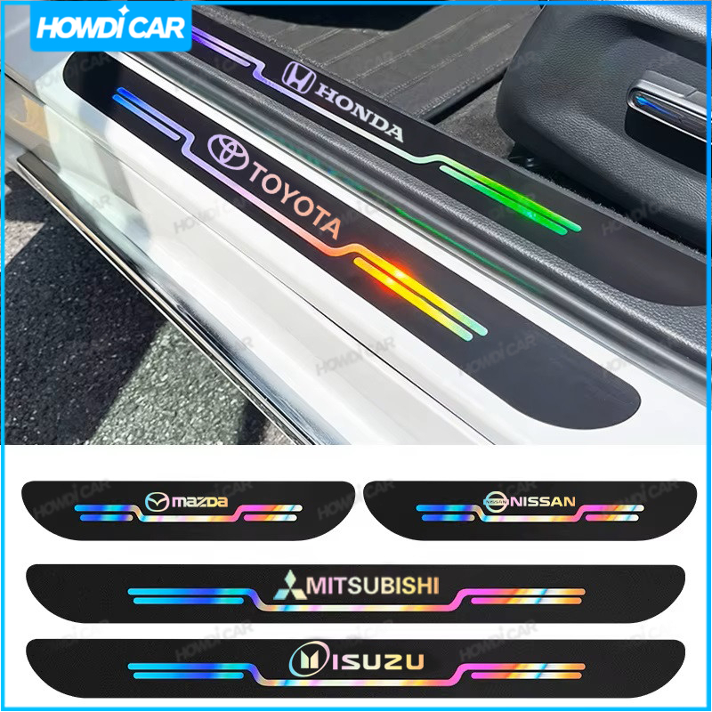 1/4PCS Car Stickers Anti Scratch Door Sill Protector Strip Car ...