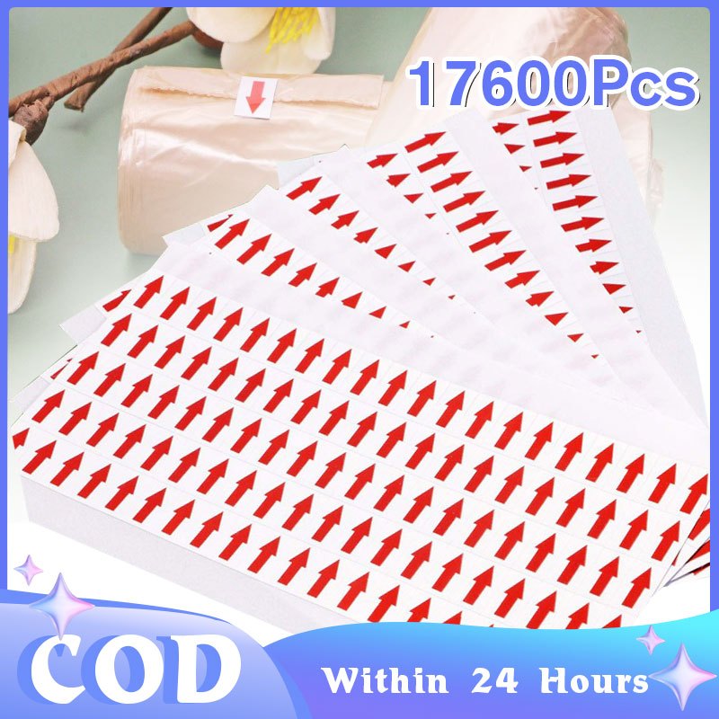 17600Pcs Small Rectangle Self Adhesive Red Arrow Sticker Orientation ...
