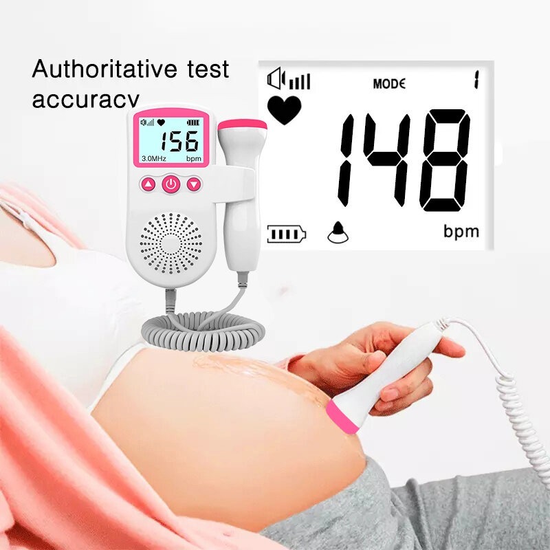 Doppler Fetal Monitor Fetal Heart Rate Monitor for Baby Pregnancy ...