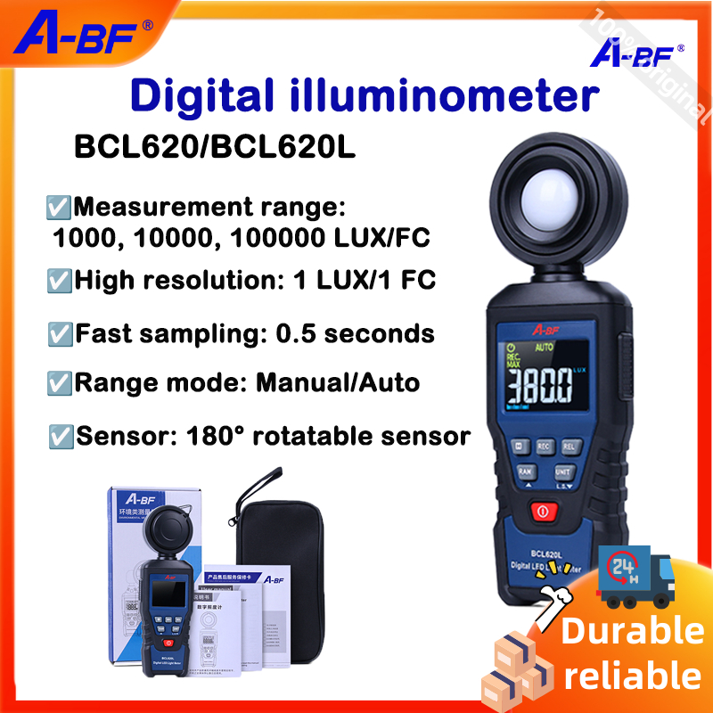 A-BF Digital Illuminance Light Meter 1000 to 100000 LUX/FC LED 180 ...