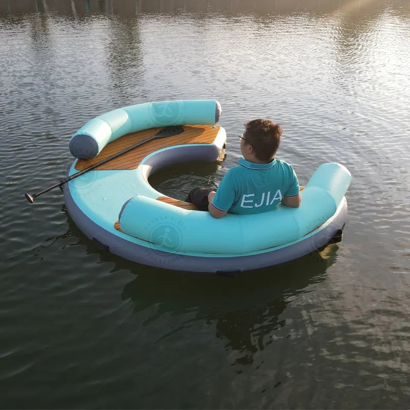 High-quality water leisure island water drop needle inflatable floating ...