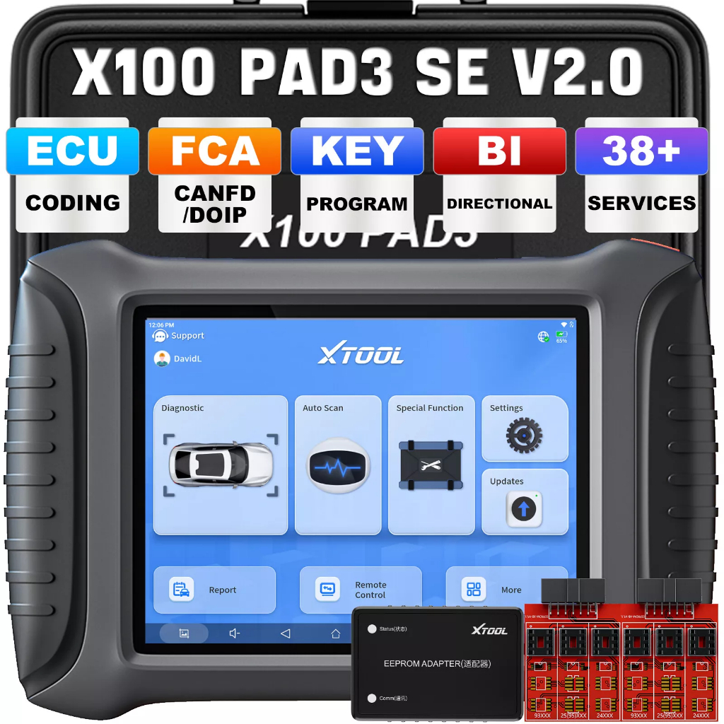 Newest XTOOL X100PADS All Systems Diagnostic Automotive IMMO/Key Programming Auto VIN Built-in CAN FD DOIP 32 Reset Service - Foto 2