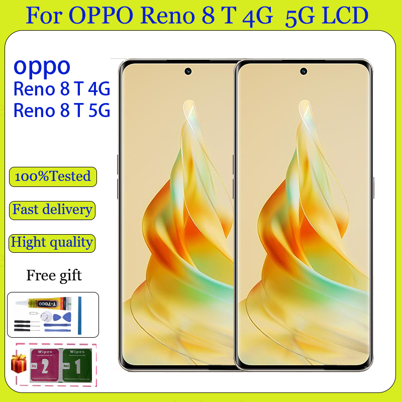 Original AMOLED For OPPO Reno 8T 4G 5G LCD Display Touch Screen ...